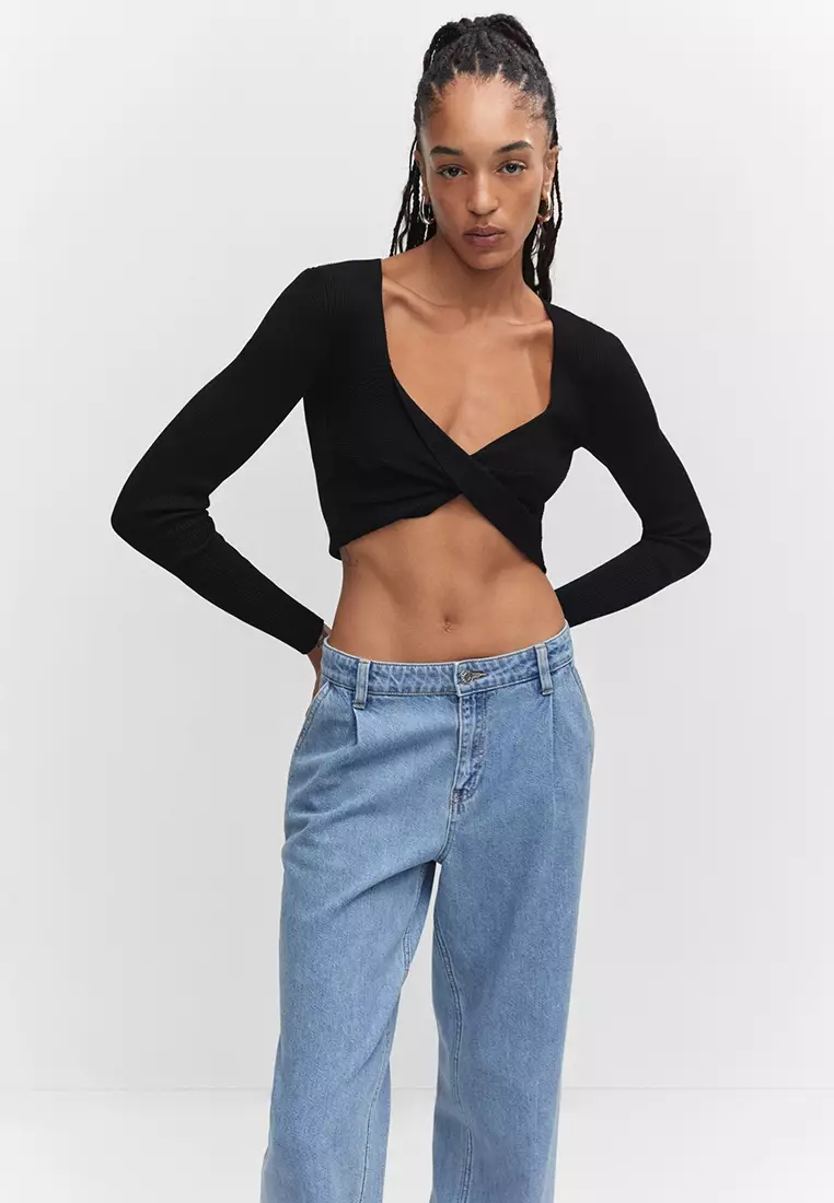 What is a cropped sweater top
