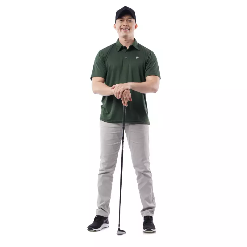 Tiento Pakaian Olahraga Golf Pria Polo Dry Fit Men Army