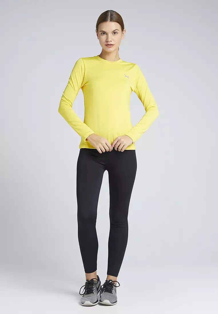 Flexzone Long Sleeves Sport Shirt Women Essential Yellow