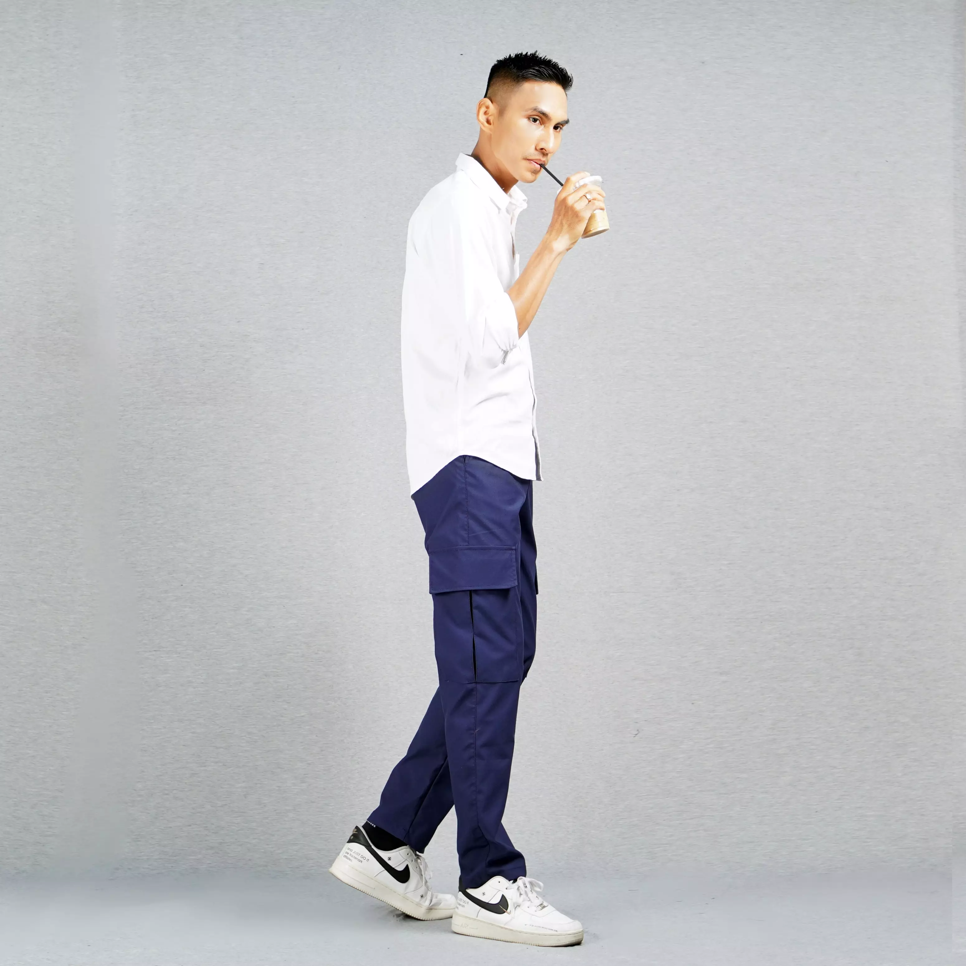  RAYMOND Celana Tactical Celana Panjang Cargo Pria Cargo Pants Pria Celana Kargo - NAVY