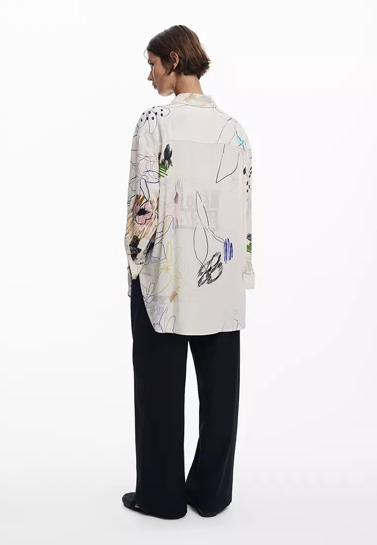 Fluid collage shirt