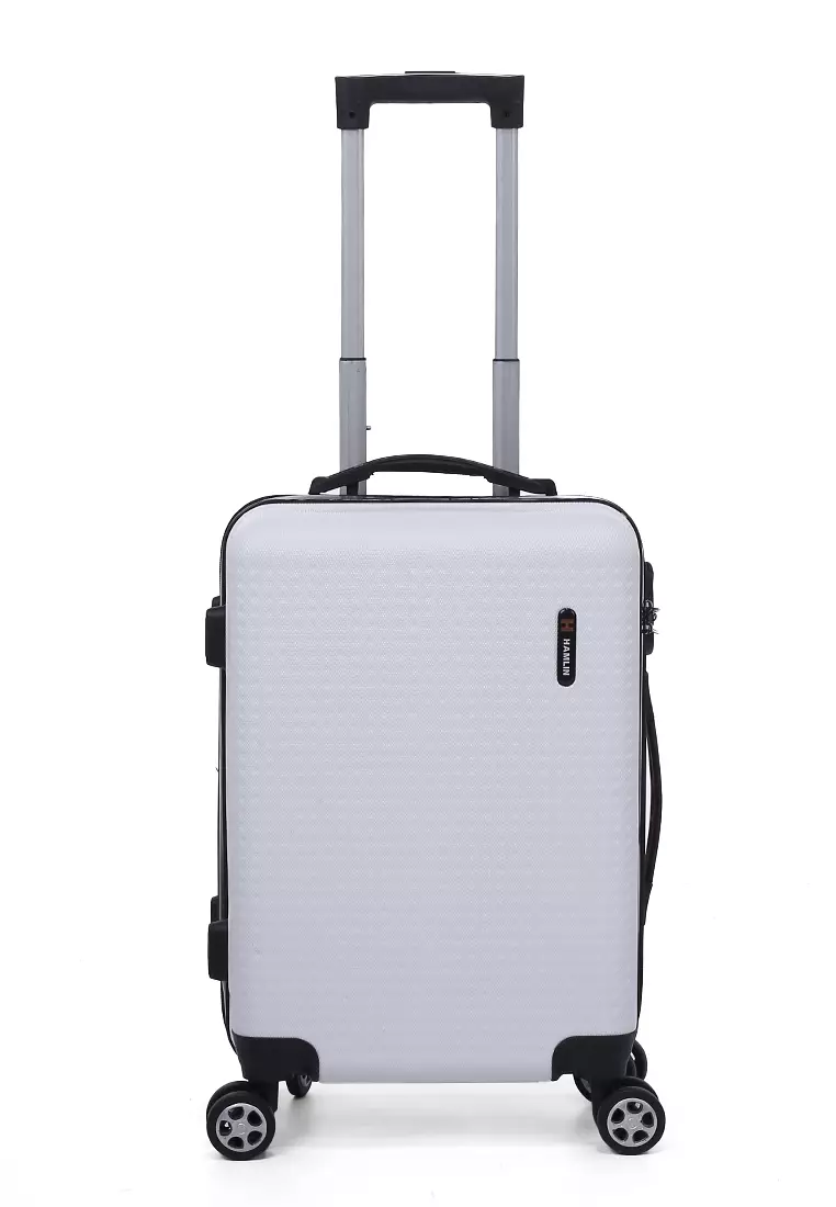 Carlton Koper Hardcase Unisex Size 20 Inch Dual Tone Color Large Compartment Suitcase Code Lock System Material ABS+PVC Coated ORIGINAL - White Orange