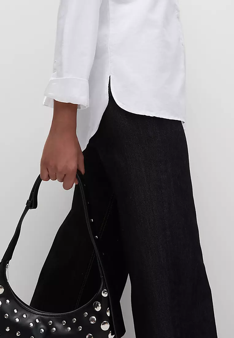 Pure Cotton Collared Oversized Shirt