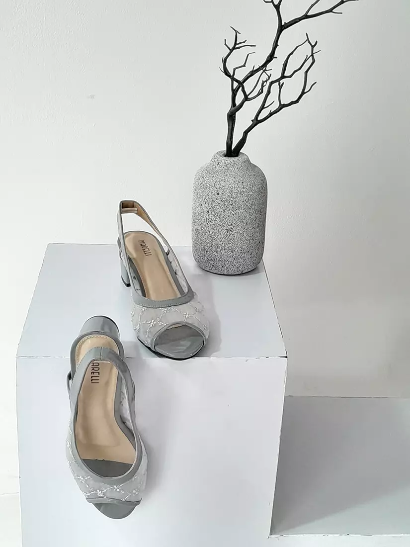 Sena Sepatu Sandal Mesh Wanita Hak 5 cm