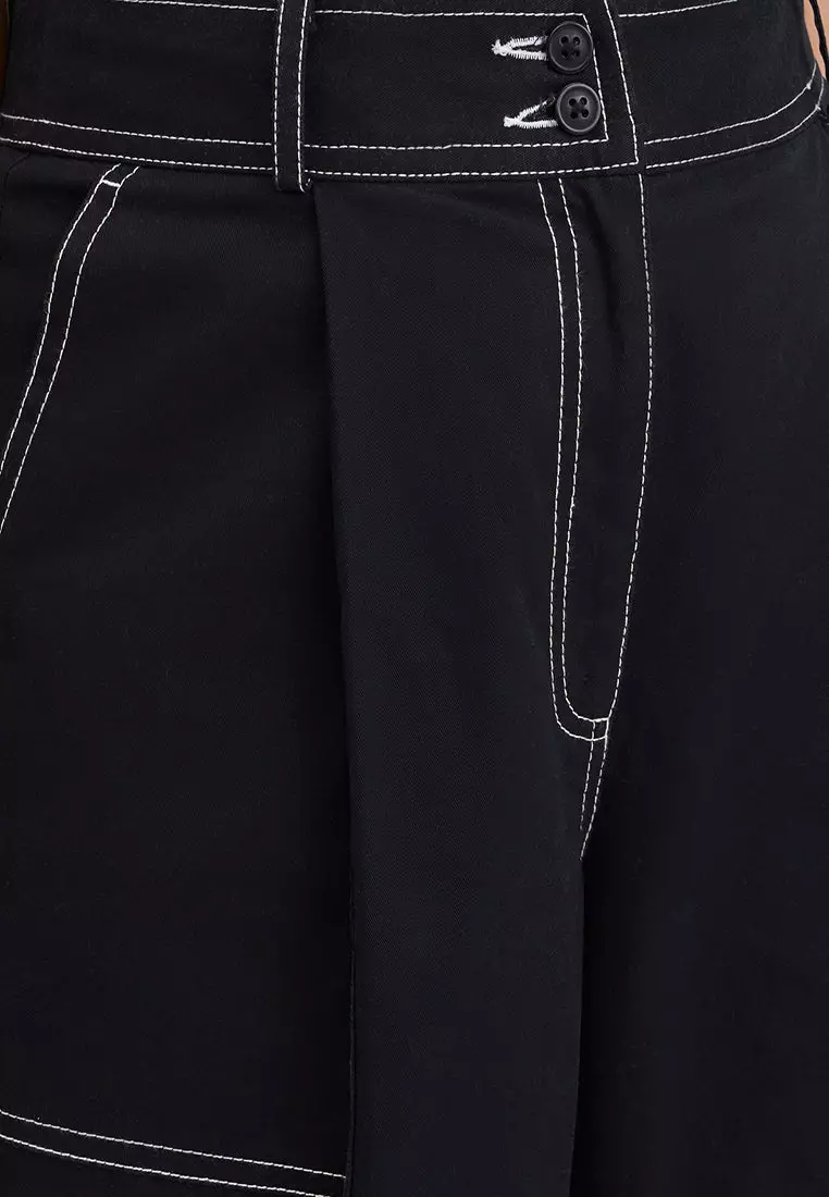VIRGIO Cotton Pant with Contrast Stitches