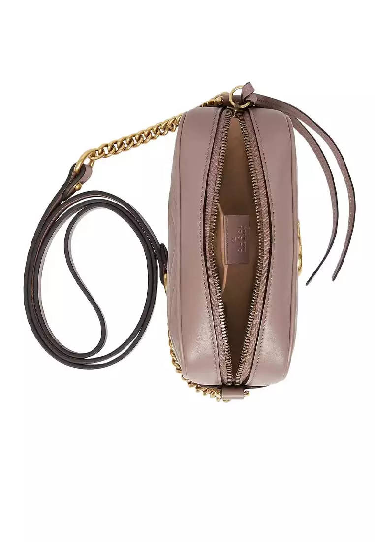 GUCCI GG Marmont Matelassé Mini Bag Dusty Rose 448065