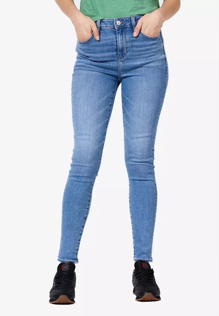 Judy Blue Mid-Rise Pull-On Skinny Jeggings (25) Blue at