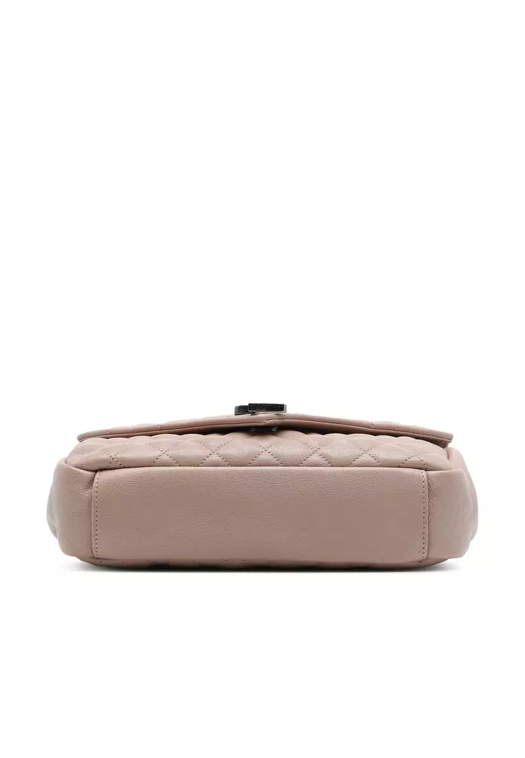 Pre-Loved Saint Laurent Medium Sheepskin Triquilt Monogram College Bag