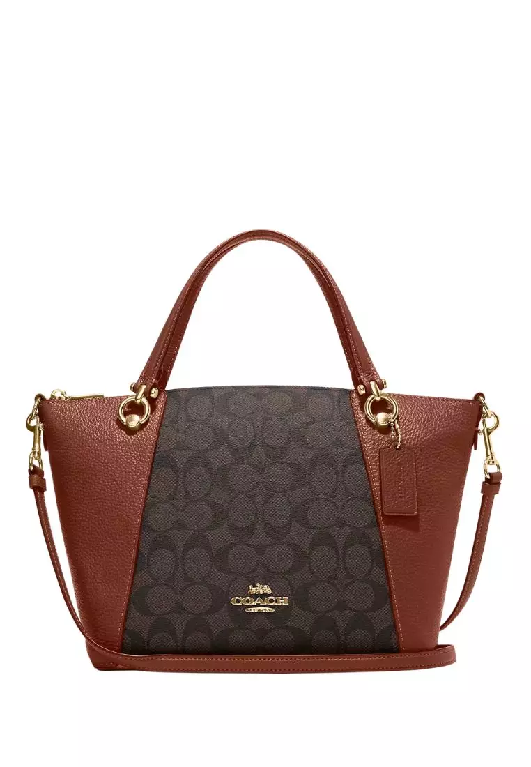 Jual Coach COACH Kacey Satchel In Signature Canvas Brown Redwood