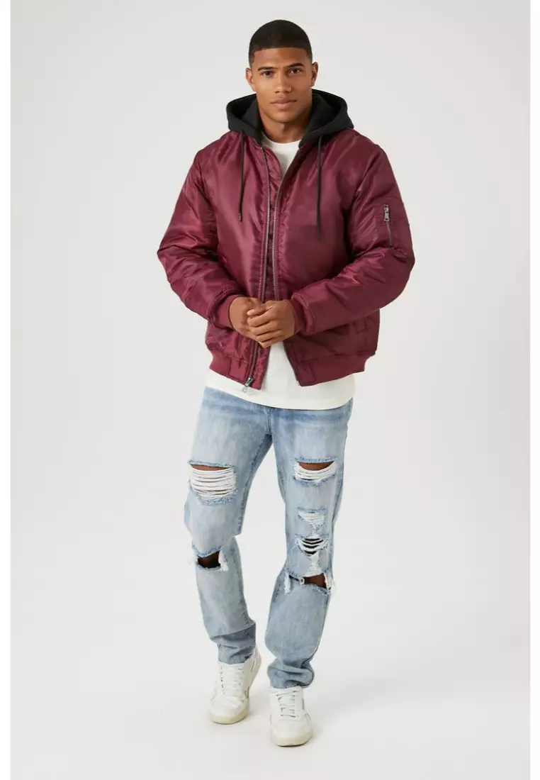 Buy FOREVER 21 Zip Up Hooded Bomber Jacket 2024 Online ZALORA