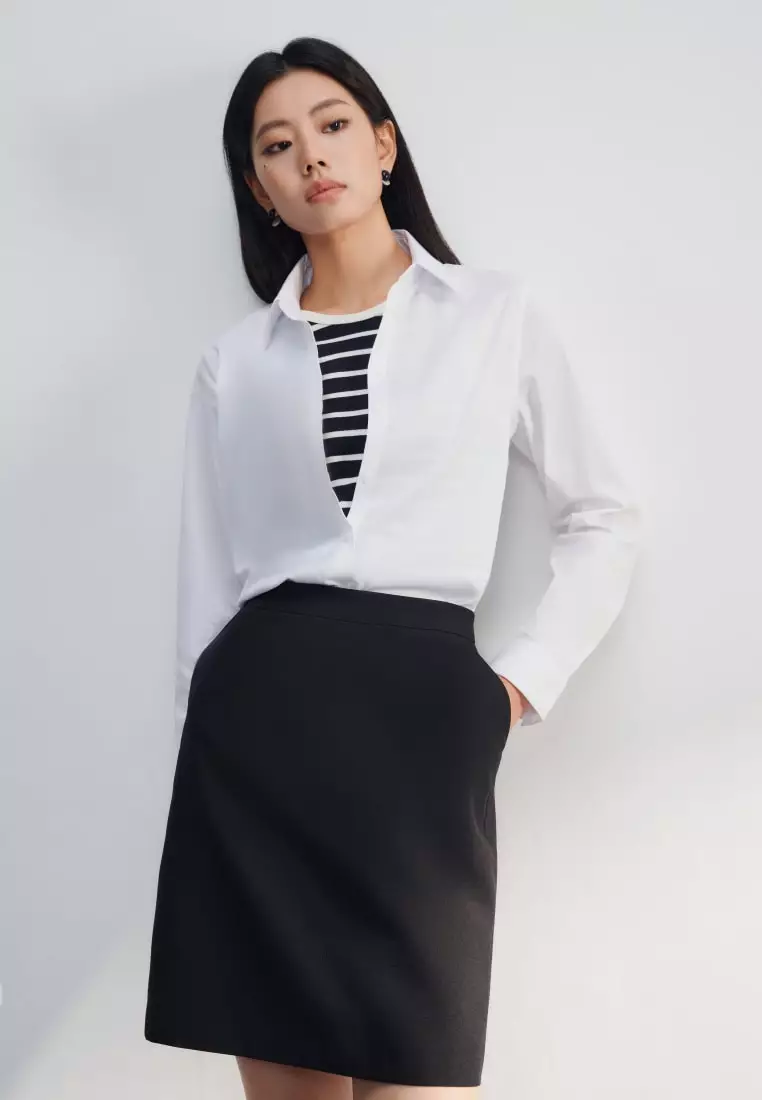 Easy Care Cotton Nylon Spandex Fine Twill Shirt