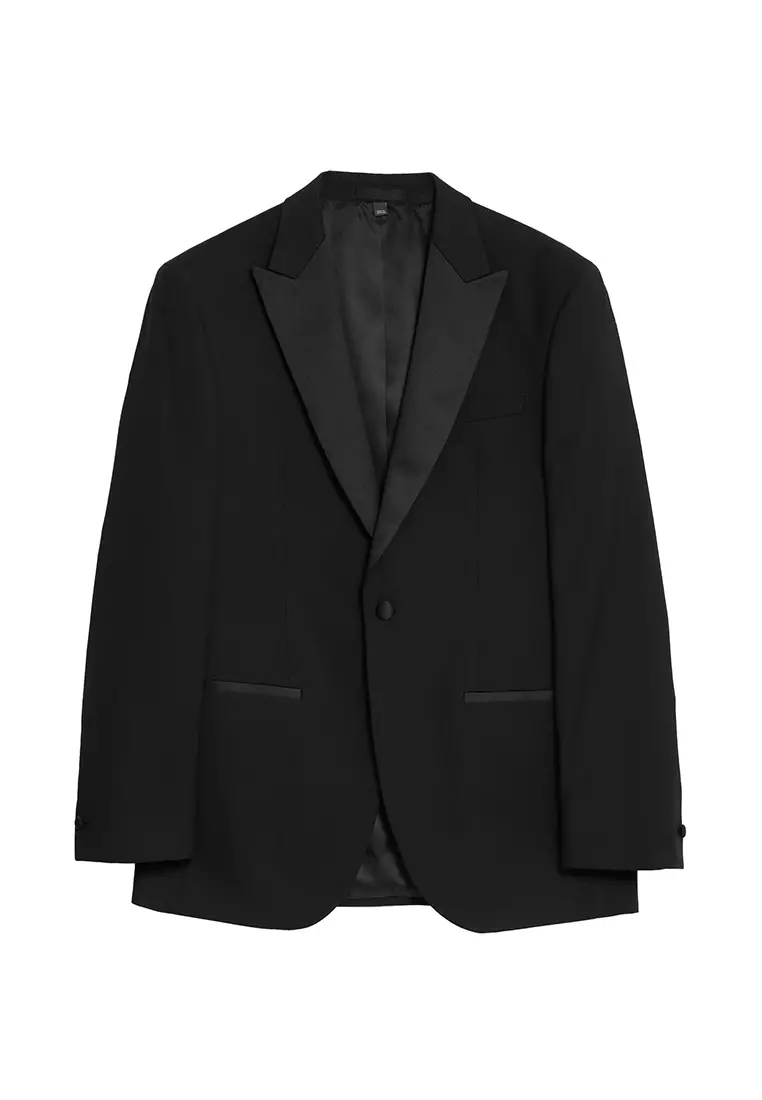 Buy MARKS & SPENCER M&S Regular Fit Stretch Tuxedo Jacket - T15/8029Y ...