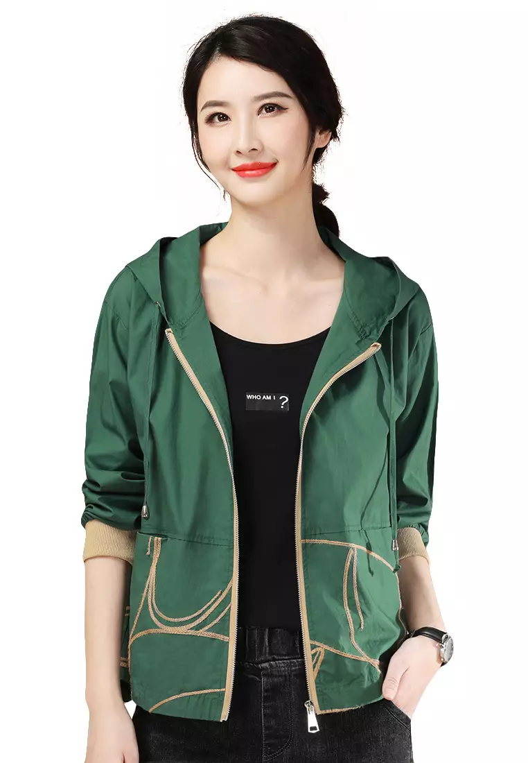 Girls green jacket clearance