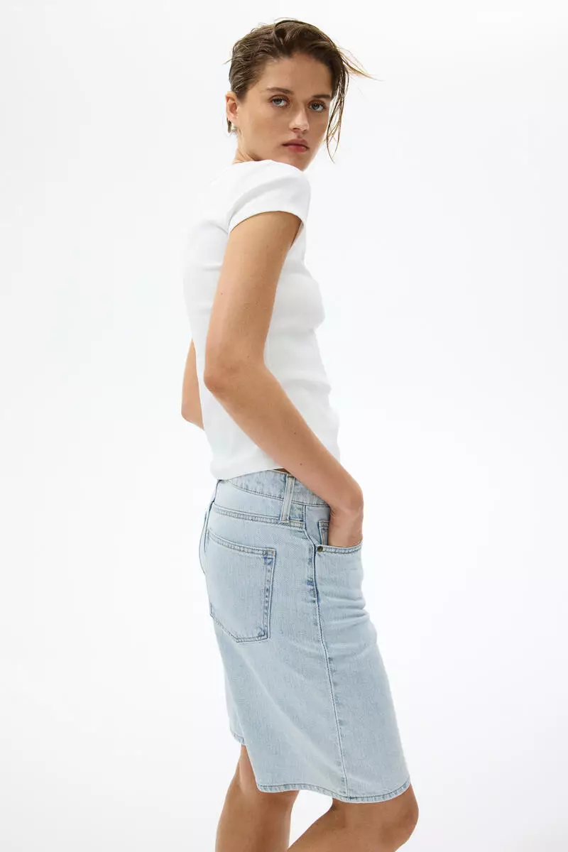 Denim Bermuda shorts