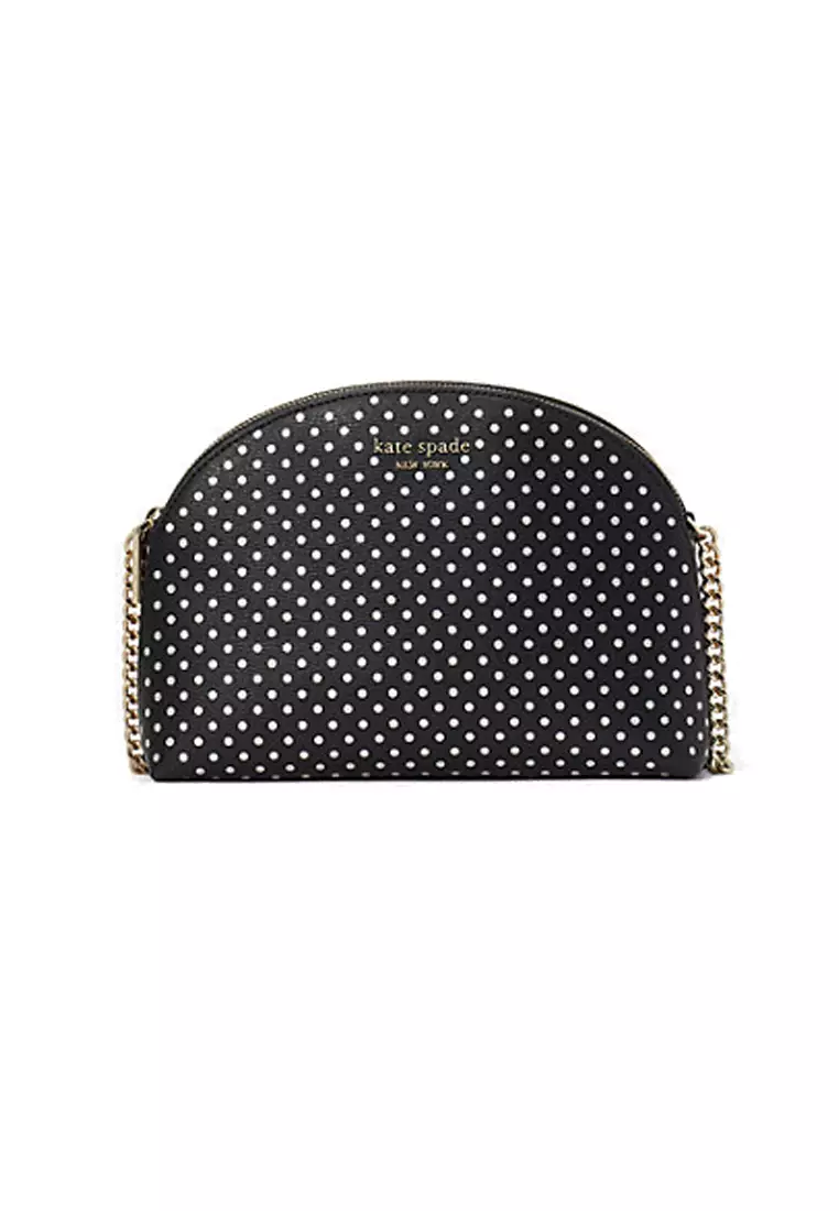 Kate Spade Spencer Metallic Dot Double-Zip Dome Crossbody