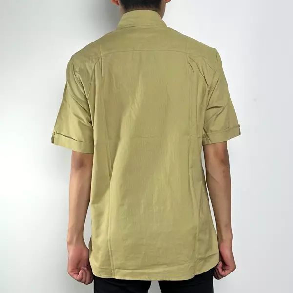Kemeja FRED PERRY LOGO BLACK OLIVE SHIRT 100% ORIGINAL