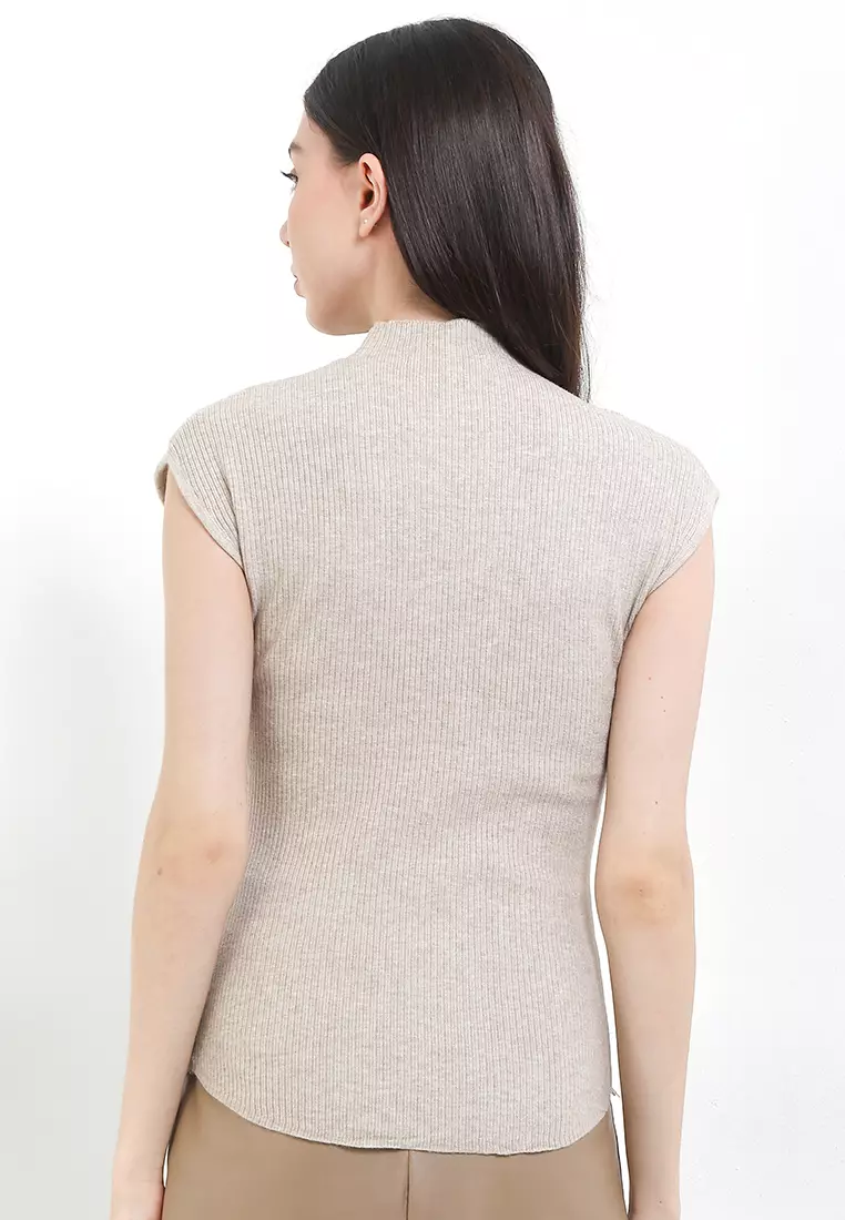 Mock Neck Knit Top