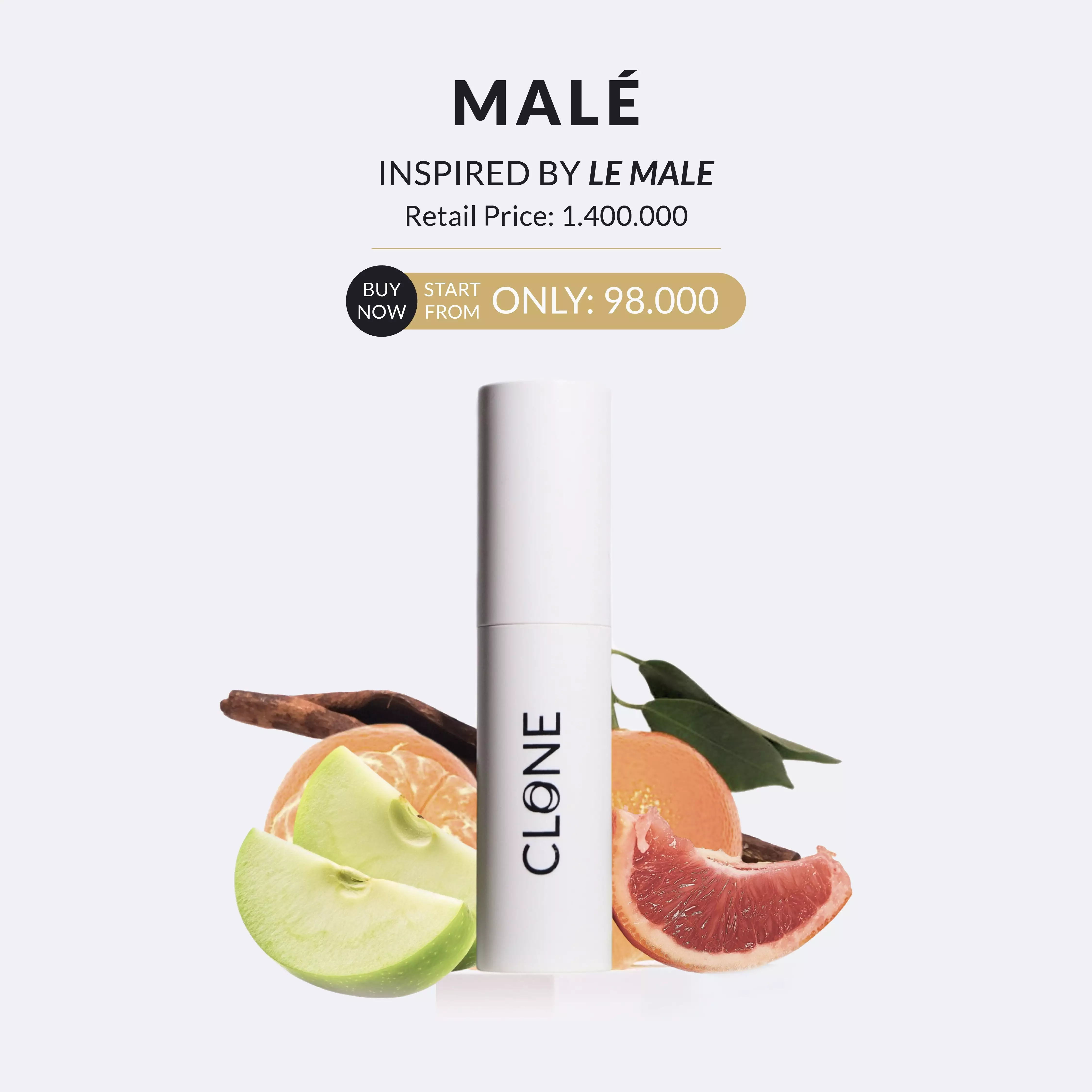 Clone Malé EDP (Inspired By JPG Le Male) - 10 ML (Parfum Pria)	