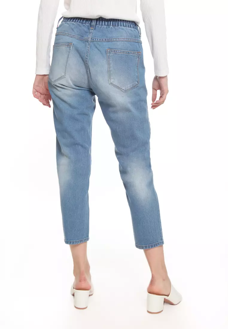 Mom Jeans Washed Light Blue MJ2007