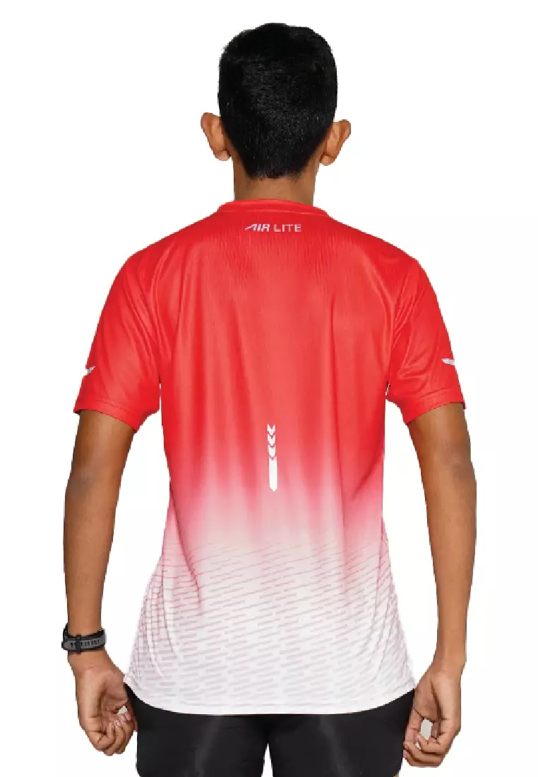 Tiento Baju Lari Ringan Jersey Running Anti UV Pria Dry Fit Lengan Pendek Airlite Megared