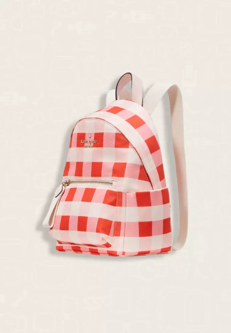 Kate Spade Chelsea Gingham Mini Backpack Pink Multi