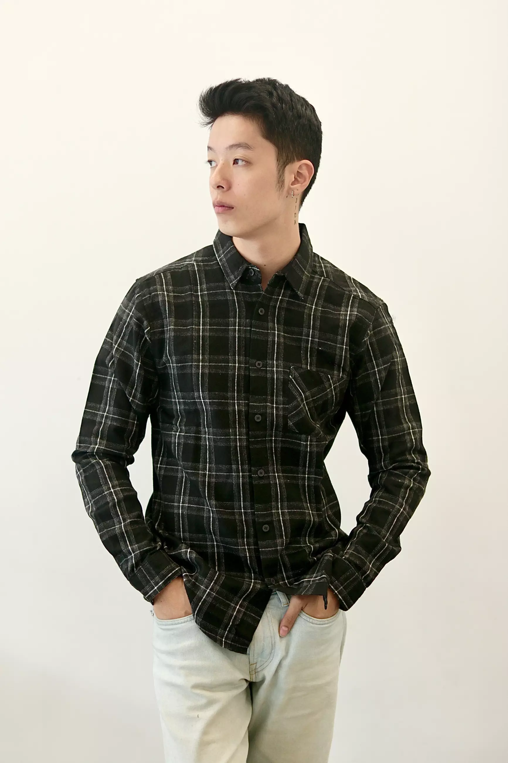 Kale KINGSTON / Kemeja Pria Tangan Panjang / Atasan Pria tangan Panjang / Kemeja Flanel / Kemeja Kotak Kotak