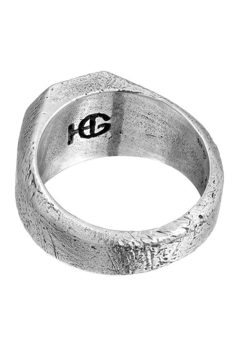 EXCLUSIVE Cincin Perhiasan Perak 925 Pria Swallow Signet Vintage