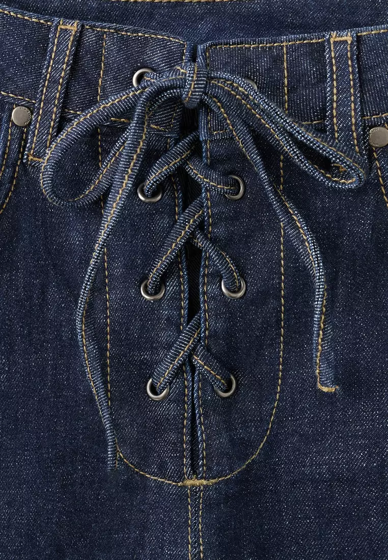 Flare Jeans With Drawstrings