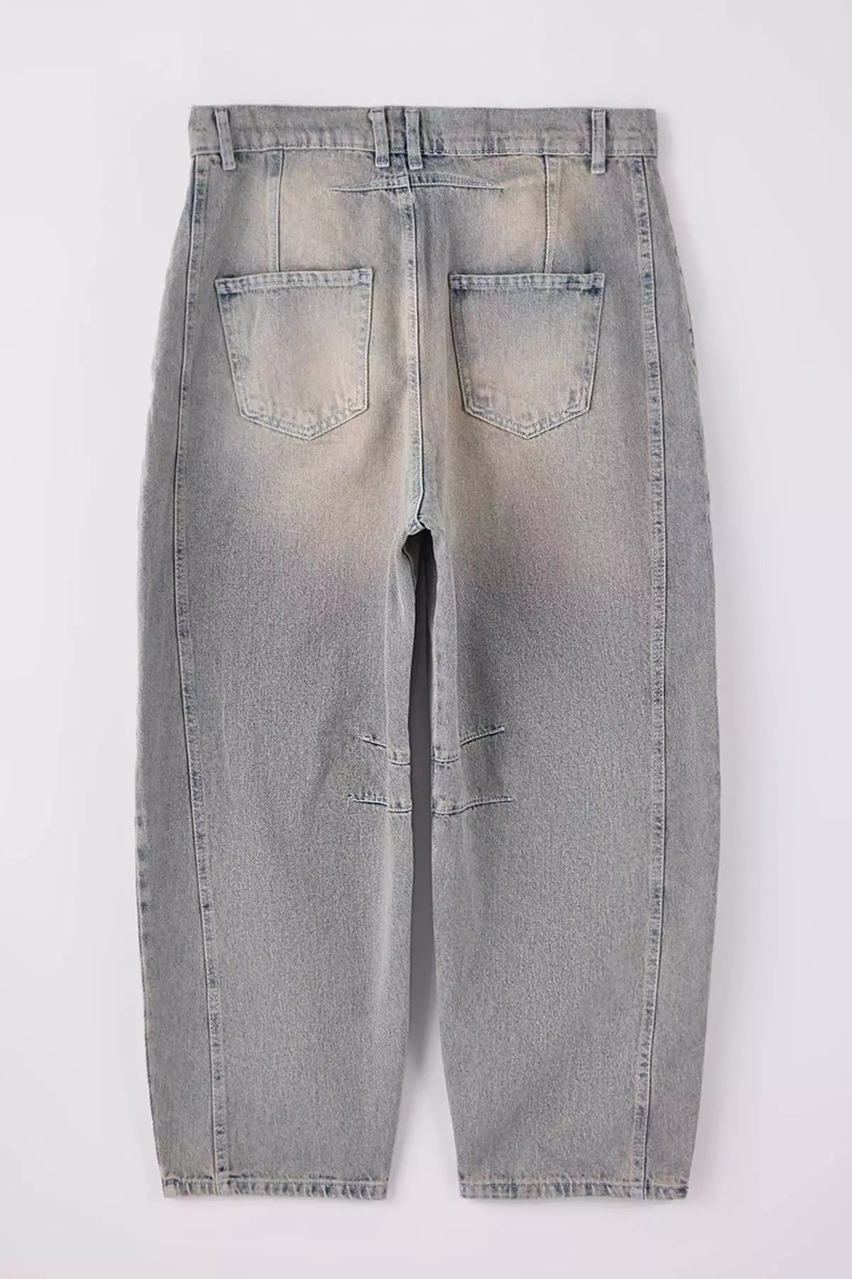 Blue High Waist Baggy Fit Large Size Jeans Tbbss25Cj00000