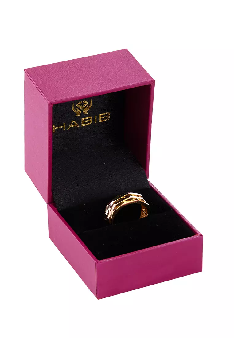 HABIB Oro Italia 916 Yellow, Rose and White Gold Ring GR45540321-TI (22K Gold)