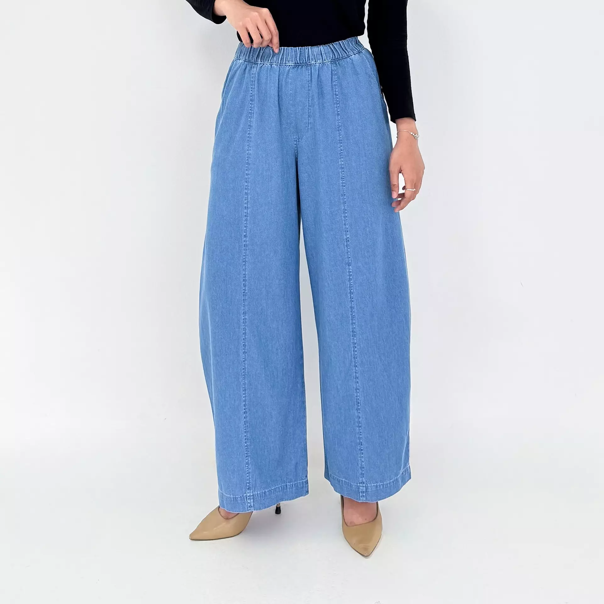 Celana Panjang Muslim Wanita DYA BARREL DENIM PANTS