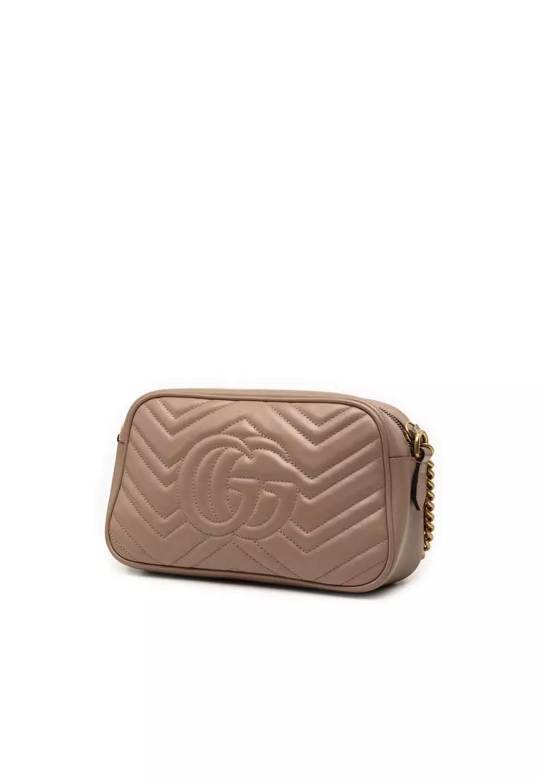 Pre-Loved Gucci Small Gg Marmont Matelasse Leather Crossbody