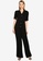 MISSGUIDED black Relaxed Short Sleeve Wide Leg Jumpsuit E5836AAA4874CCGS_1