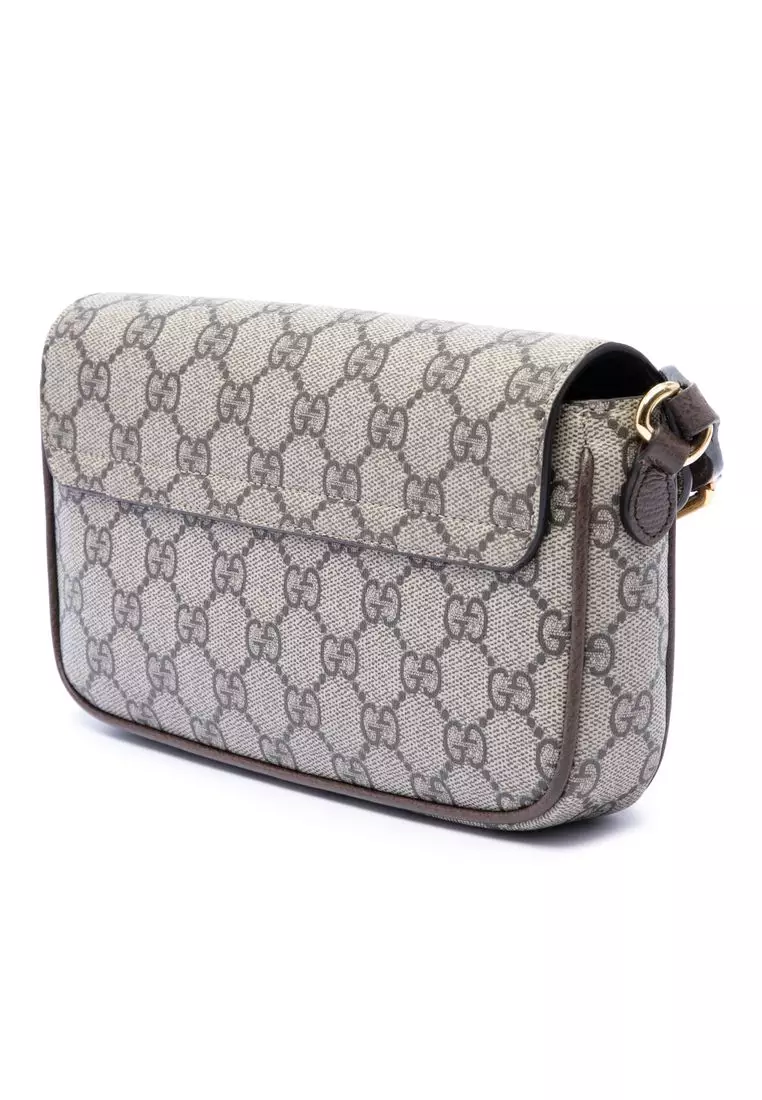Pre-Loved Gucci Gg Supreme Web Ophidia Pochette Crossbody
