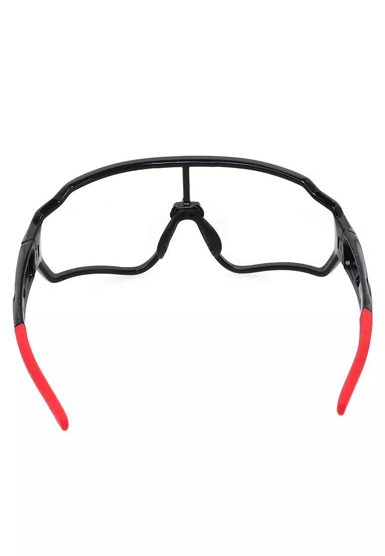 Elodie Kacamata Sepeda Olahraga Lensa Photochromic Full Frame Multifunction Material Polycarbonate ORIGINAL - Black Red