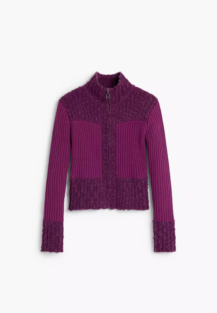 Zipper knit sweater
