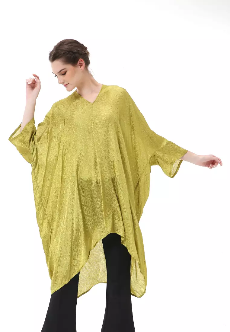 Olaf Atasan Wanita Tunik Kebaya Batik Simple Material Viscose ORIGINAL - Olive