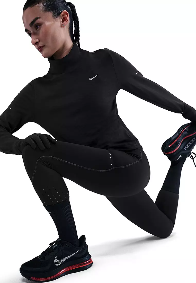 Swift Women's High-Waisted 7/8 Running Leggings With Reflective Accents