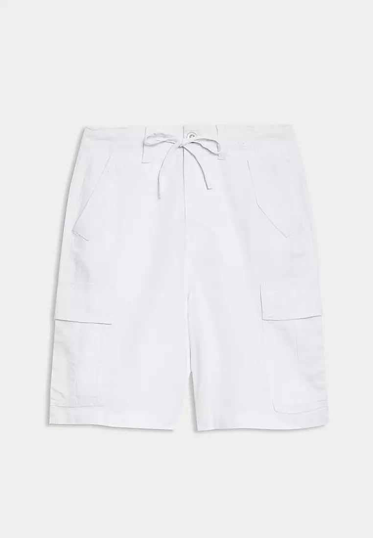 Linen Rich Cargo Utility Shorts