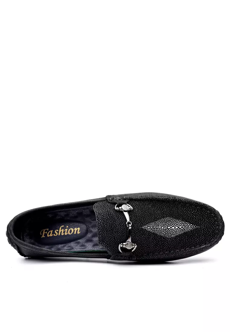 Embossed Cowhide Loafers & Boat Shoes YY9705