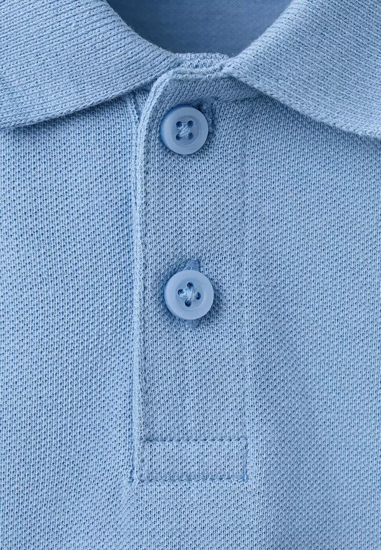 Short-Sleeved Cotton Polo Shirt