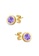 Aquae Jewels yellow Earrings My BirthStone, 18K Gold - Yellow Gold,Amethyst 90ED6AC8C9AD69GS_1