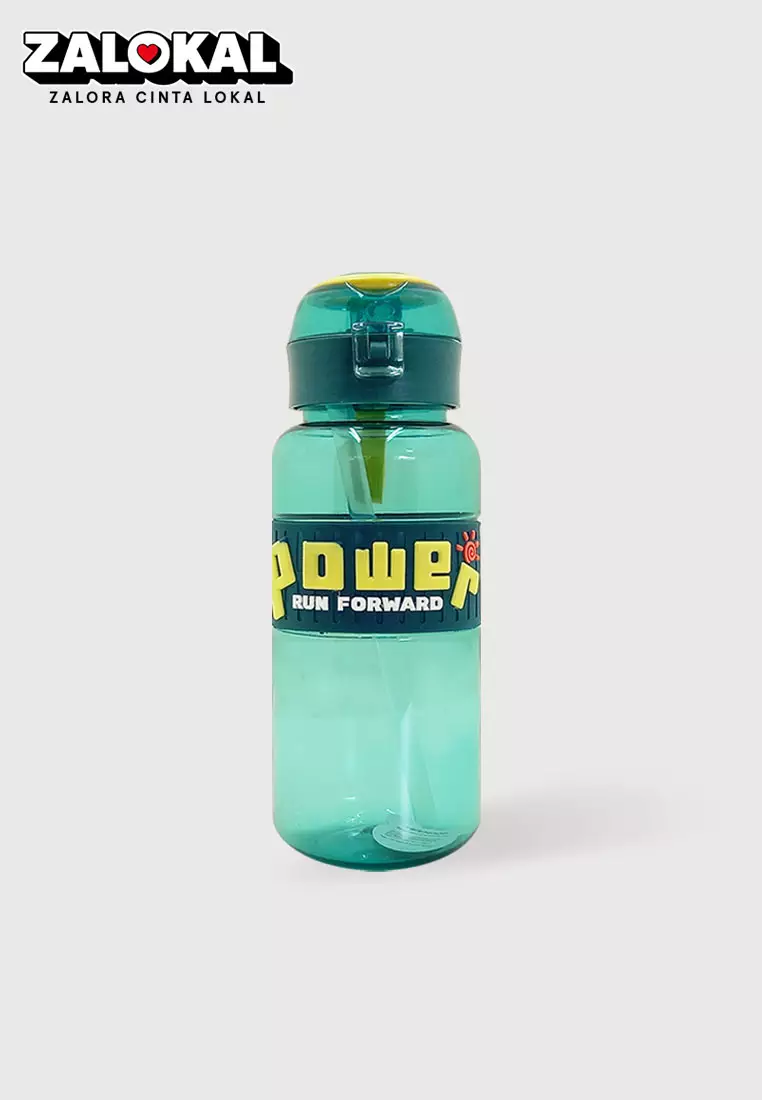Wakakids Botol Minum Olahraga BPA Free Portable Cup Sport Water Bottle Power 3D Ukuran Jumbo 1100ml Venhs 253 Hijau