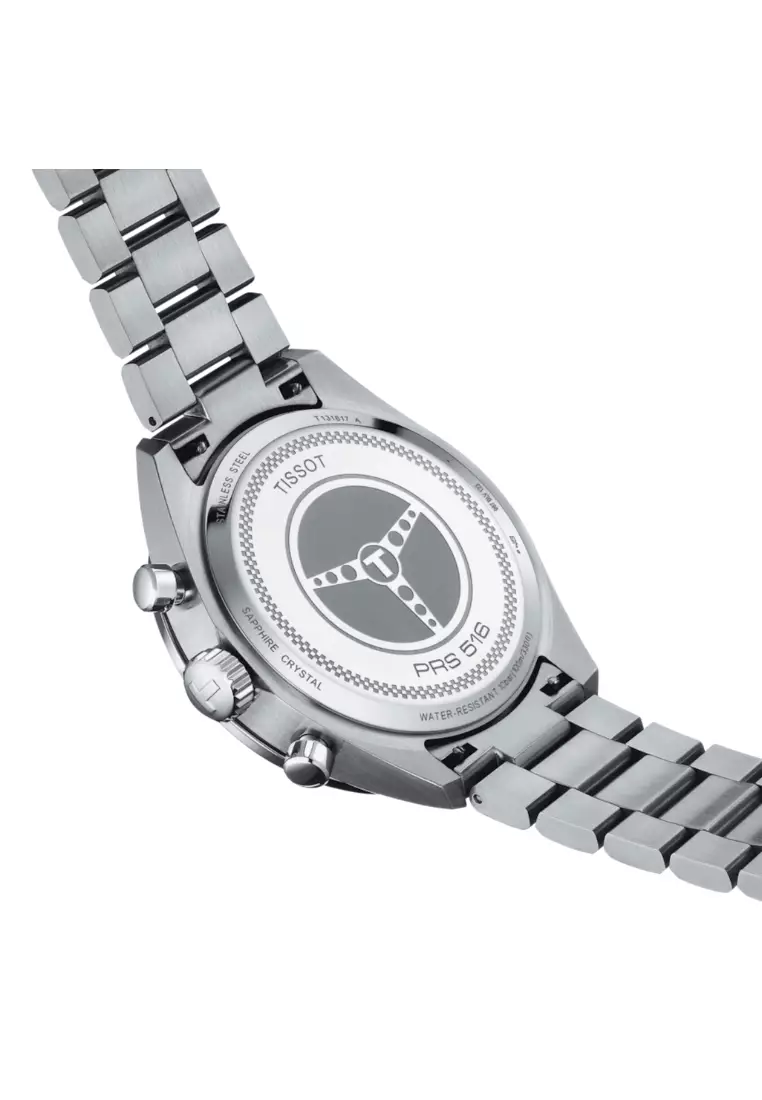 Tissot PRS 516 45mm Chronograph Blue Dial Stainless Steel Band Quartz Watch T1316171104200
