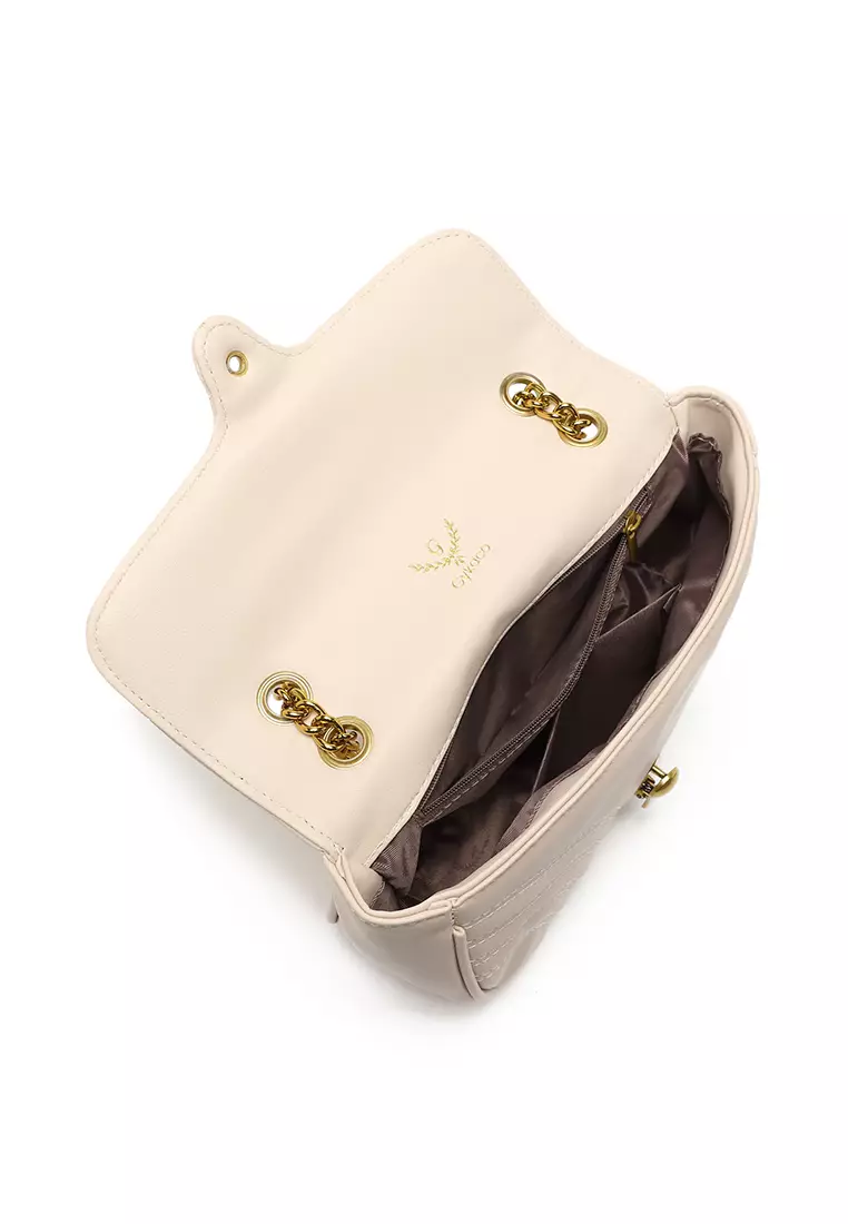 GYKACO CILLA Beige - Tas Selempang Wanita - Fashion Sling bag (Import)
