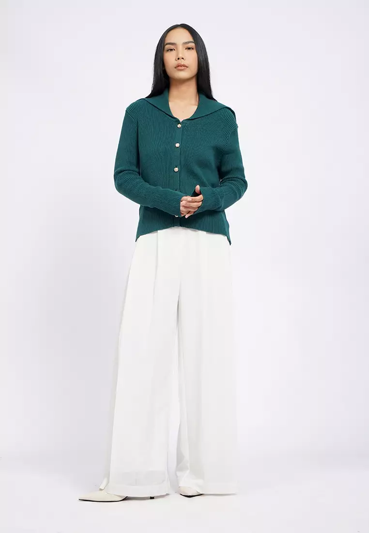 Long Sleeve Collared Cardigan