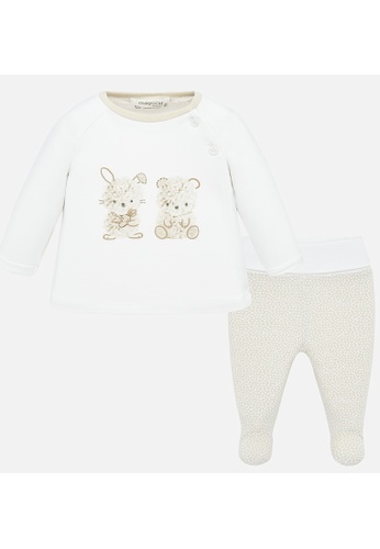 RAISING LITTLE white and brown and multi Vivi Outfit Set C843DKAB8AA40DGS_1