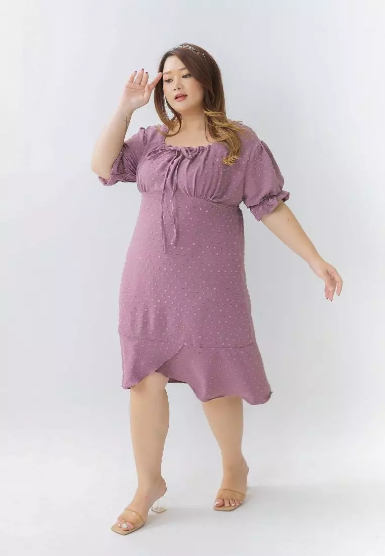 Plus Size Dress Clarissa Dusty Lillac
