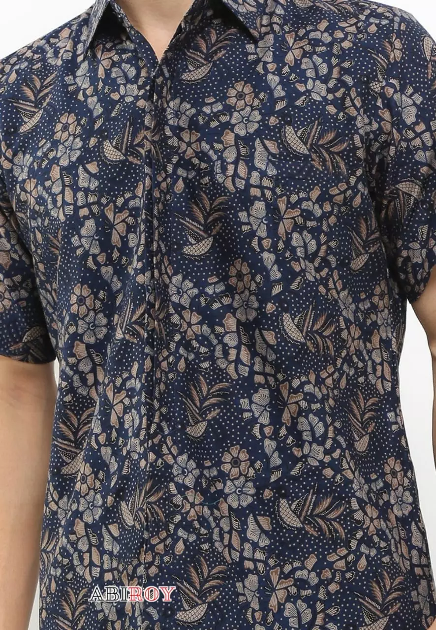 Kemeja Batik Pria Premium Slimfit Elegant Modern Lengan Pendek Setya