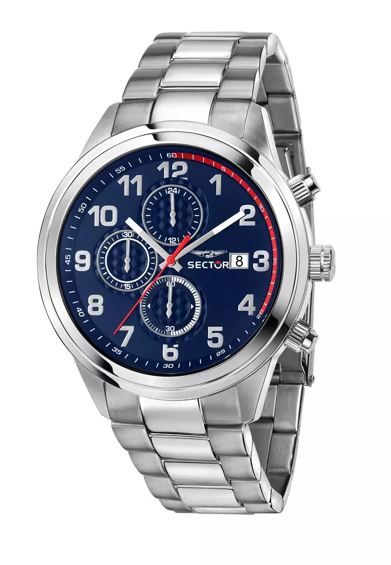 3 Years Warranty Sector 670 43mm Case Men s Chronograph Quartz Stainless Steel Watch R3273740003